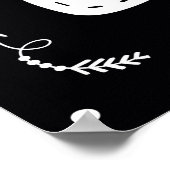 Poster Scandi moderne mignon Bunny Nursery (Coin)