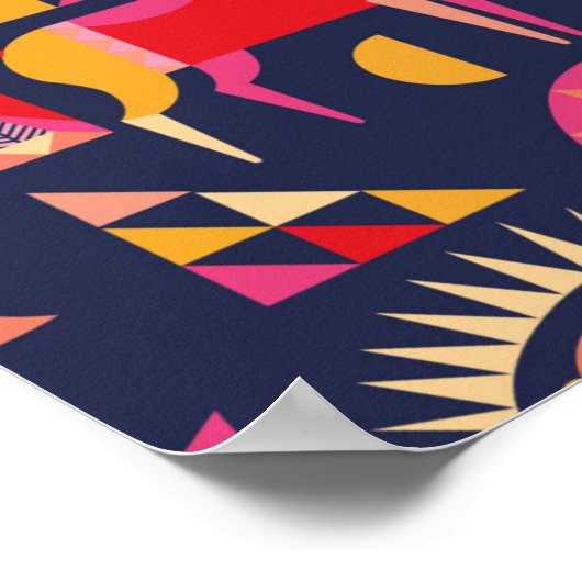 Poster Scandinavian horses pattern seamless design. Decor (Coin)