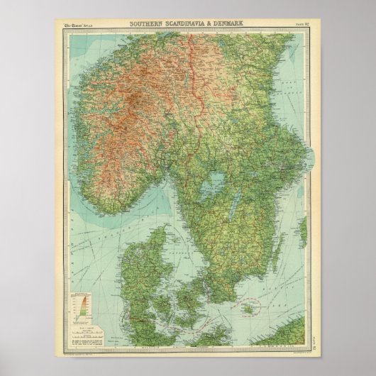 Poster Scandinavie du Sud et Danemark (Devant)
