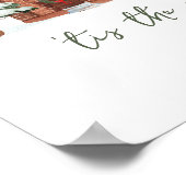 Poster Scandinavie Forêt de Pins d'hiver vacances (Coin)