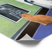 Poster Scanner de chat. Art de chat et de poisson, cadeau (Coin)