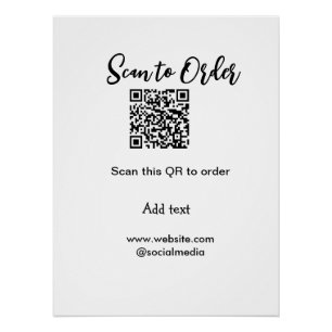 Poster Scanner pour commander scanner le code QR ajouter 
