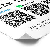 Poster Scanner pour payer les codes QR de logo Venmo Zell (Coin)