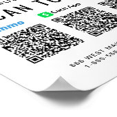 Poster Scanner pour payer les codes QR de Venmo Zelle Cas (Coin)