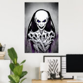 Poster Scanner Skeleton monstre portrait | Art AI (Bureau à domicile)