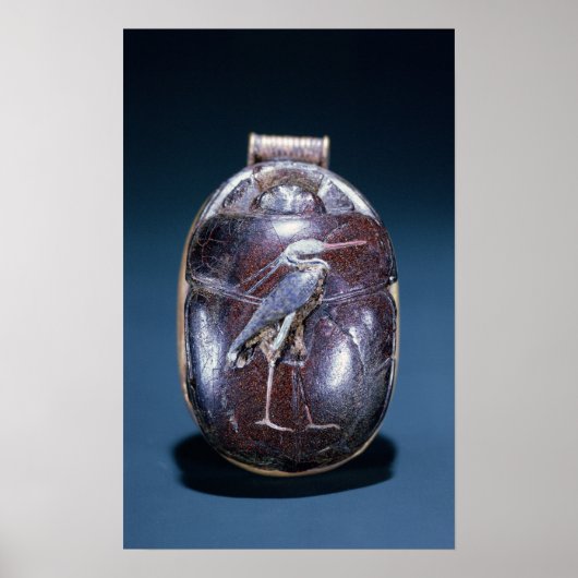 Poster Scarab avec Héron, du Tombeau de Toutankhamon (Devant)