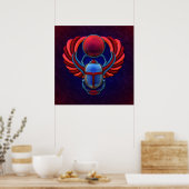 Poster Scarab égyptien coloré (Cuisine)
