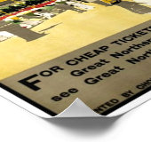 Poster Scarborough, Yorkshire Angleterre Vintage voyage (Coin)