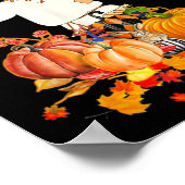 Poster Scarecrow Automne Bonjour Automne Citrouille Thank (Coin)