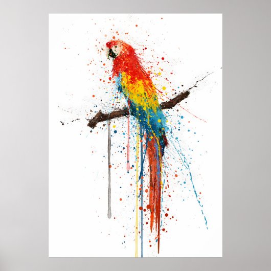 Poster  Scarlet Macaw Bird (Devant)