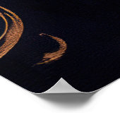 Poster Scarlet & Or Baroque Floral (Coin)