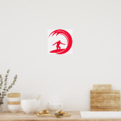 Poster Scarlet Red Surfing (Cuisine)