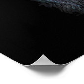 Poster Scary Black Gibbon Singe Vicious Dents Fangés (Coin)