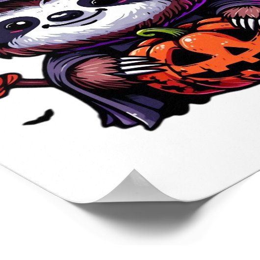 Poster Scary Halloween Sloth Witch Hat Costume Spooky Sea (Coin)