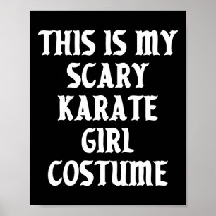 Poster Scary Karate Costume fille Halloween Sports Martia