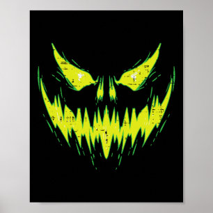 Poster Scary Pumkin Jack O Lantern Face Halloween Men Bo