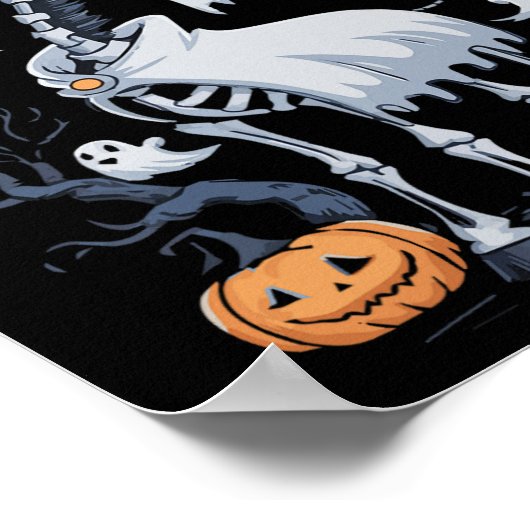 Poster Scary Skeleton Giraffe Dans Ghosts Halloween (Coin)