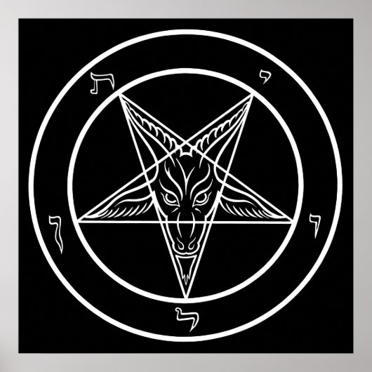 Poster Sceau de Baphomet de 60 cm (Devant)