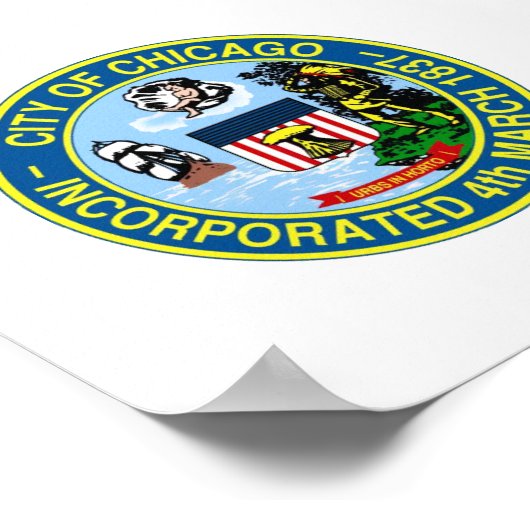 Poster Sceau de Chicago (Coin)