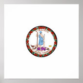 Poster Sceau de l'État de Virginie (Devant)