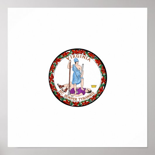 Poster Sceau de l'État de Virginie (Devant)