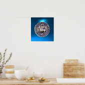 Poster SCEAU DES CHEVALIERS MODÈLE JEU bleu (Cuisine)