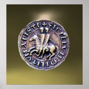 Poster SCEAU DES CHEVALIERS MODÈLE JEU gris