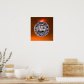 Poster SCEAU DES CHEVALIERS MODÈLE JEU orange (Cuisine)