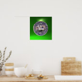 Poster SCEAU DES CHEVALIERS MODÈLE JEU vert (Cuisine)