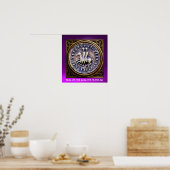 Poster SCEAU DES CHEVALIERS TEMPLAR gem violet (Cuisine)