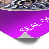 Poster SCEAU DES TEMPLIERS gemme violette (Coin)