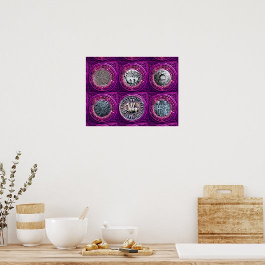 POSTER SCEAU DU MODÈLE DES CHEVALIERS (Cuisine)