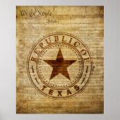 Poster Sceau du Texas de 1836 (Devant)