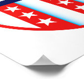 Poster sceau électoral 2012 vote rouge et bleu (Coin)