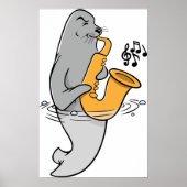 Poster Sceau Jouer Le Saxophone (Devant)