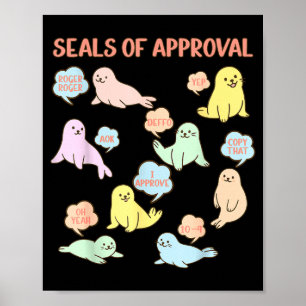 Poster Sceaux d'approbation Amoureux de phoques Océan Ani