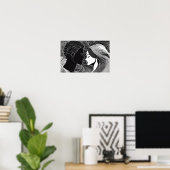 Poster Scellé avec un Kiss : Black & White Love Story (Bureau à domicile)