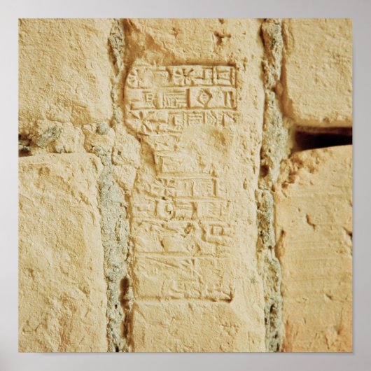 Poster Scénario Cuneiform sur un mur de palais (Devant)