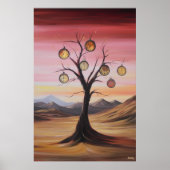 Poster Scénario rêvé des montres à poches suspendues sur  (Devant)