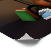 Poster Scène avec Stand Cello & Music (Coin)