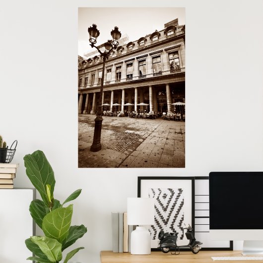 Poster Scène Café Paris (III) (Bureau à domicile)