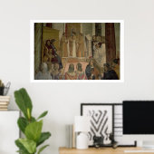 Poster Scène chorale, de la vie de saint Benoît (fresque (Bureau à domicile)