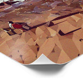 Poster Scène côtière géométrique Abstraite (Coin)