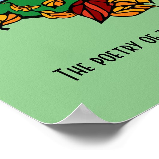 Poster Scène d'automne avec devis (Coin)