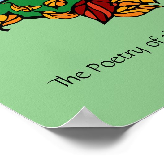 Poster Scène d'automne avec devis (Coin)