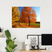 Poster Scène D'Automne Dans Le Vermont (Bureau à domicile)