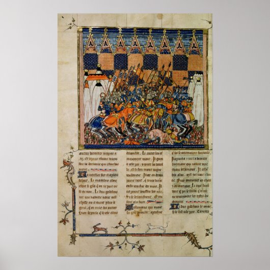 Poster Scène de bataille, de la biographie de Godefroi (Devant)