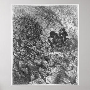 Poster Scène de bataille, illustration de 'Orlando Furios