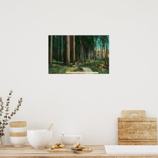 Poster Scène de bois Eugène, OR (Cuisine)