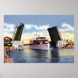 Poster Scène de canal de Delray Beach la Floride